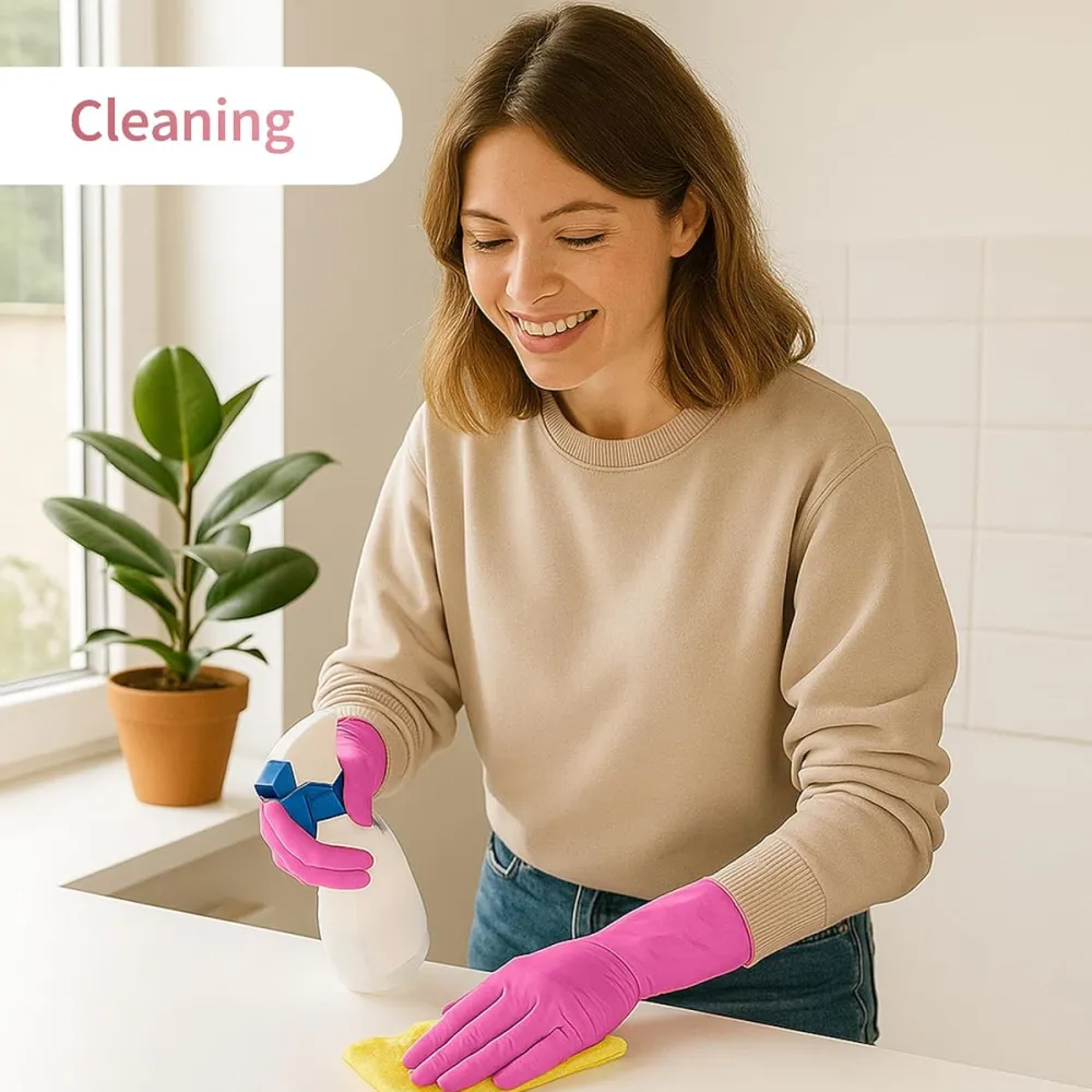 Multipurpose Pink Disposable Gloves