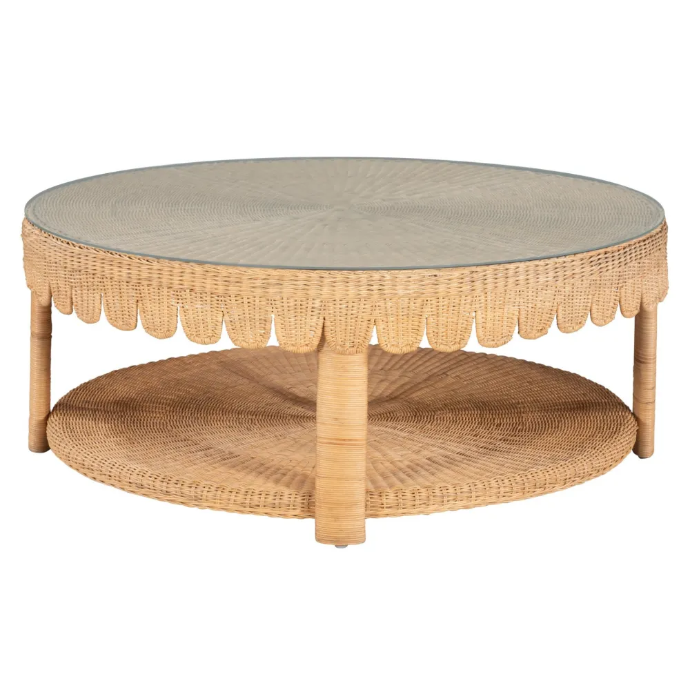 Scalloped Round Coffee Table
