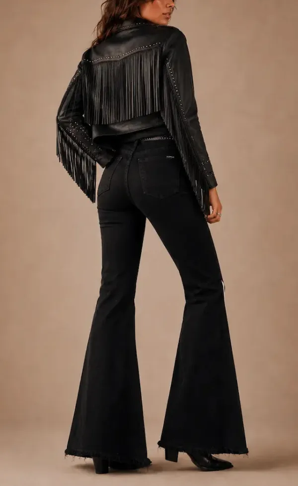 Crocodile Texture Flare Everyday Denim Jeans
