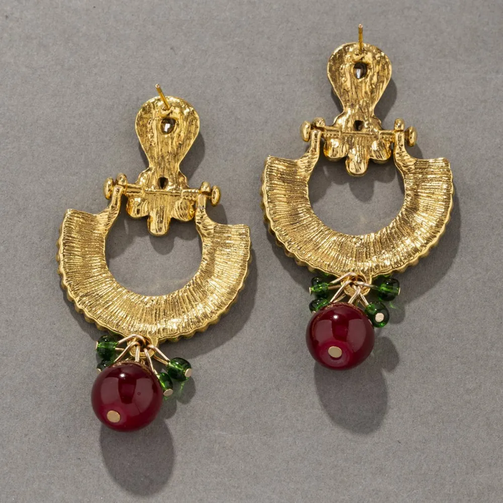 Bold Rhinestone Vintage Earrings