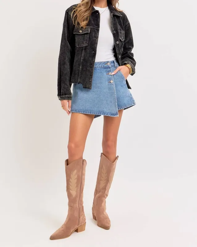 Tan Relaxed Button Detail Jacket