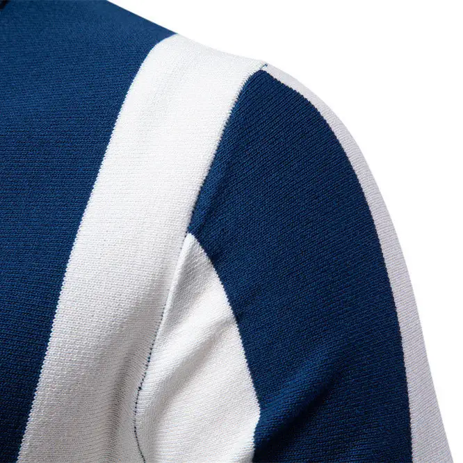 Half Zip Spread Collar Short Sleeve Fine Knit Polo Shirt