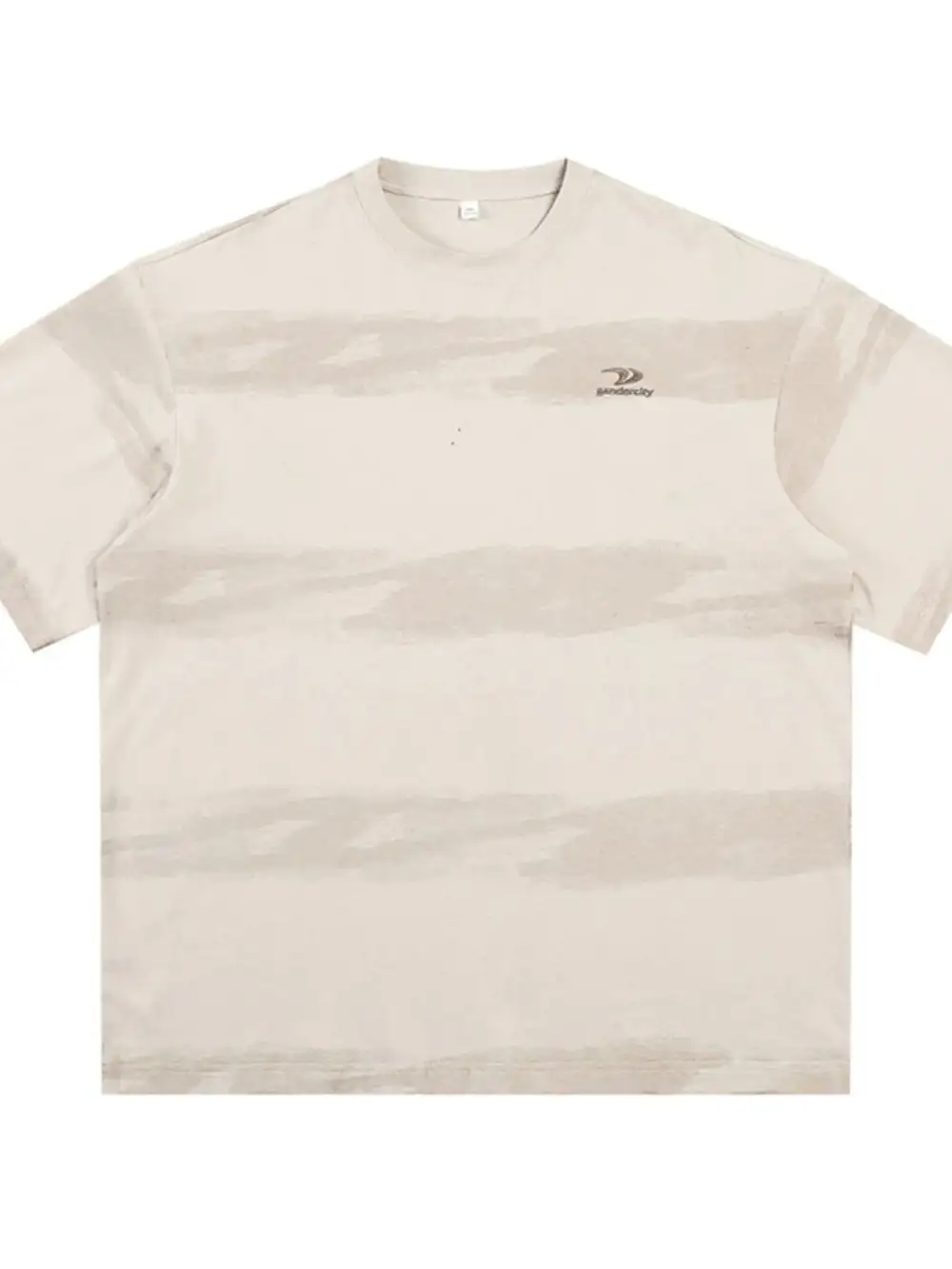 Textured Striped Crew Neck Tee