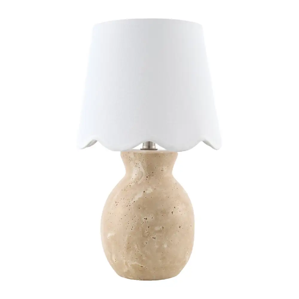 Textured Linen Stone Table Lamp