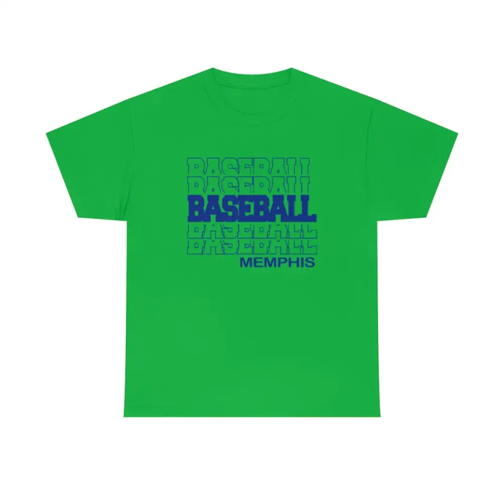 Baseball Memphis in Modern Stacked Lettering T-Shirt