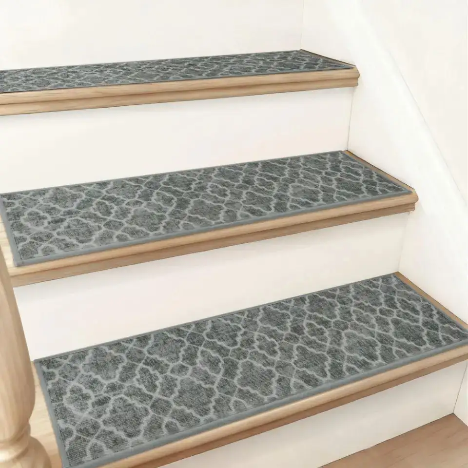 Geometric Floral Stair Tread Set