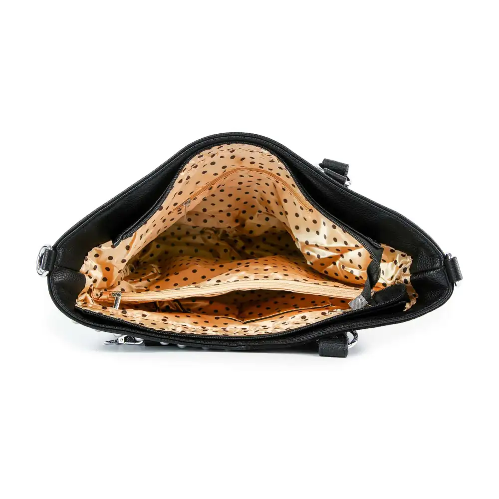 Patterned Bling Layered Design Tote Bag