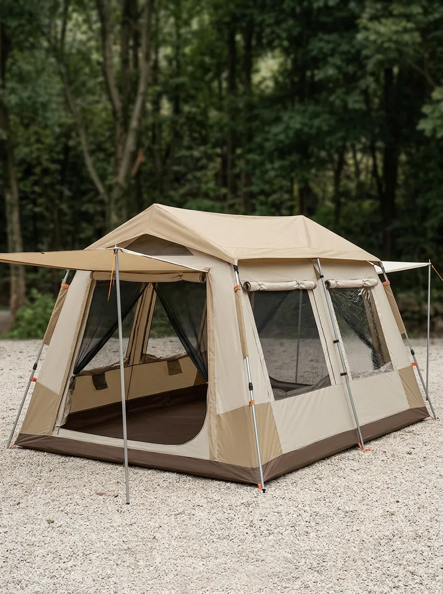 Outdoor Camping Tent with Cabin Design