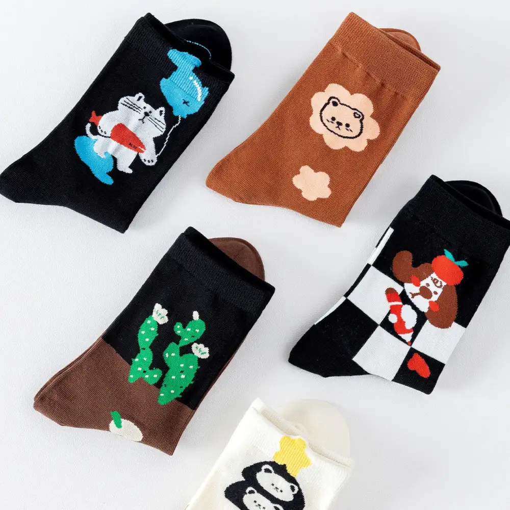 Fun Animal Graphic Crew Socks