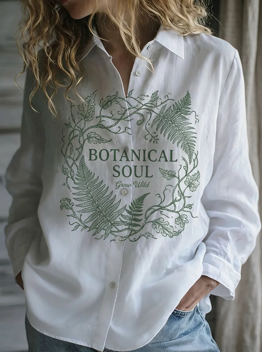 Botanical Soul Fern Casual Shirt Classic