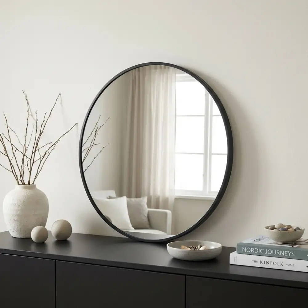 Refined Round Wall Mirror