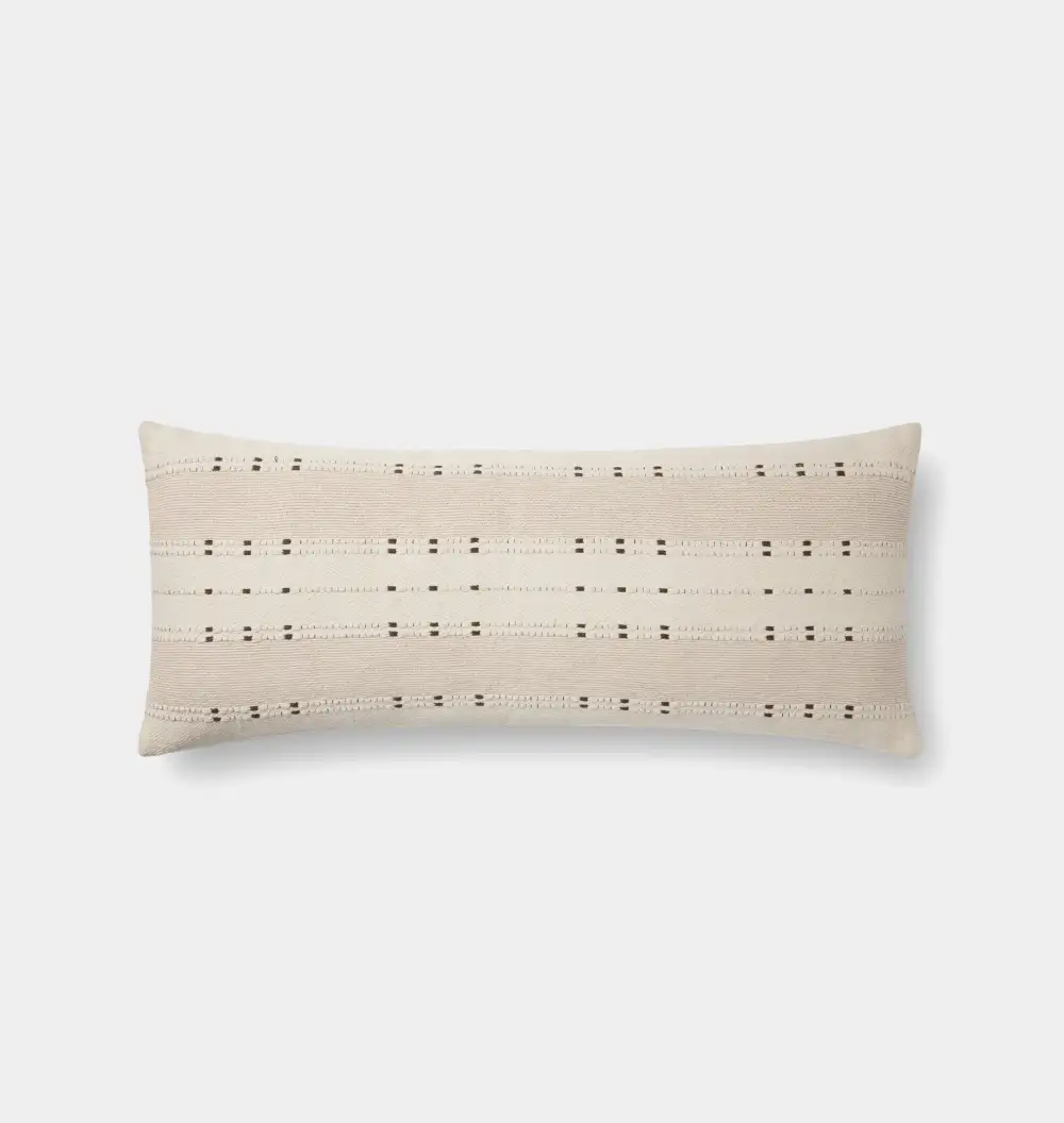 Sand Beige Woven Pattern Sofa Throw Pillow