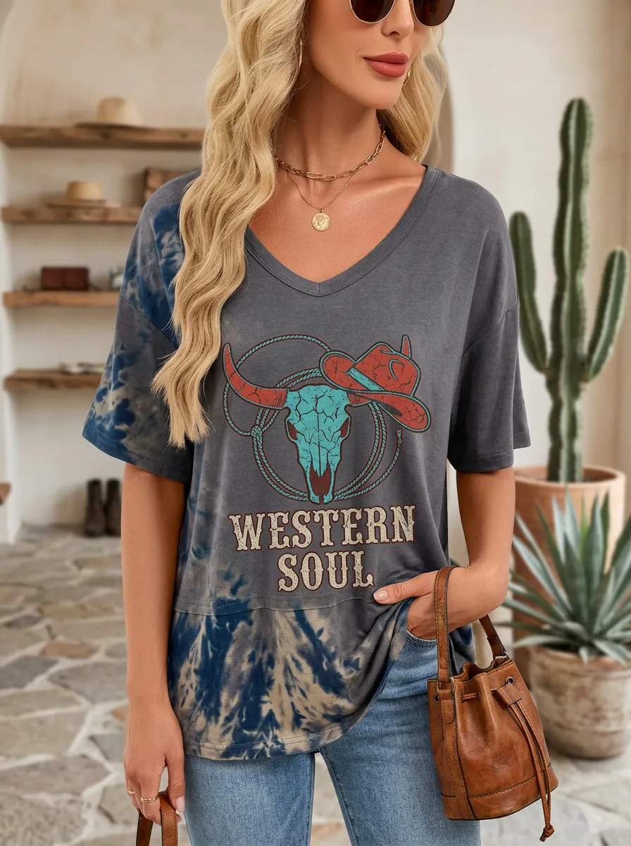 Western Soul Cow T-Shirt Everyday
