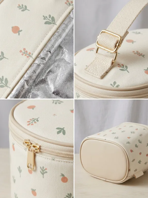 Floral Fruit Pattern Insulated Printed Lunch Bag