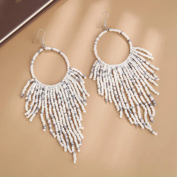 Textured Tassel Vintage Earrings