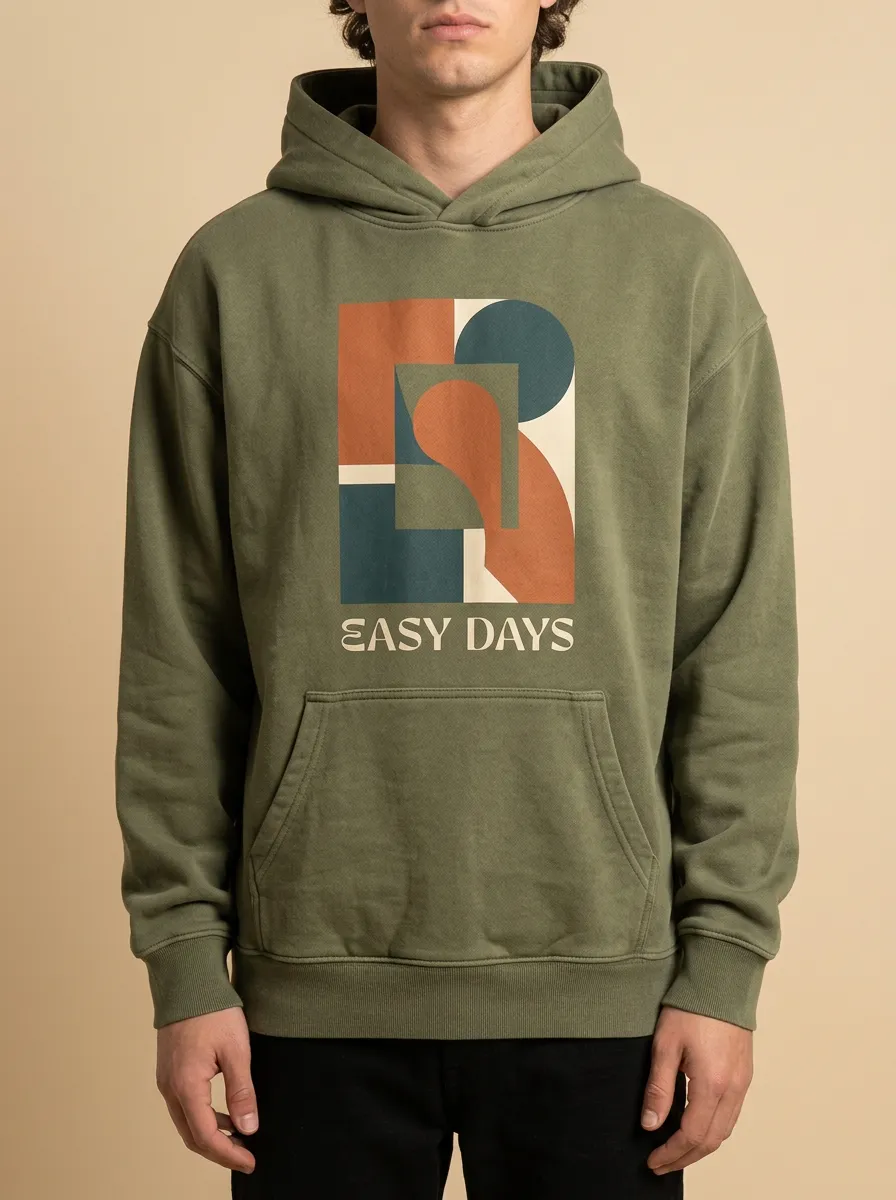 Easy Days Abstract Geometric Hoodie