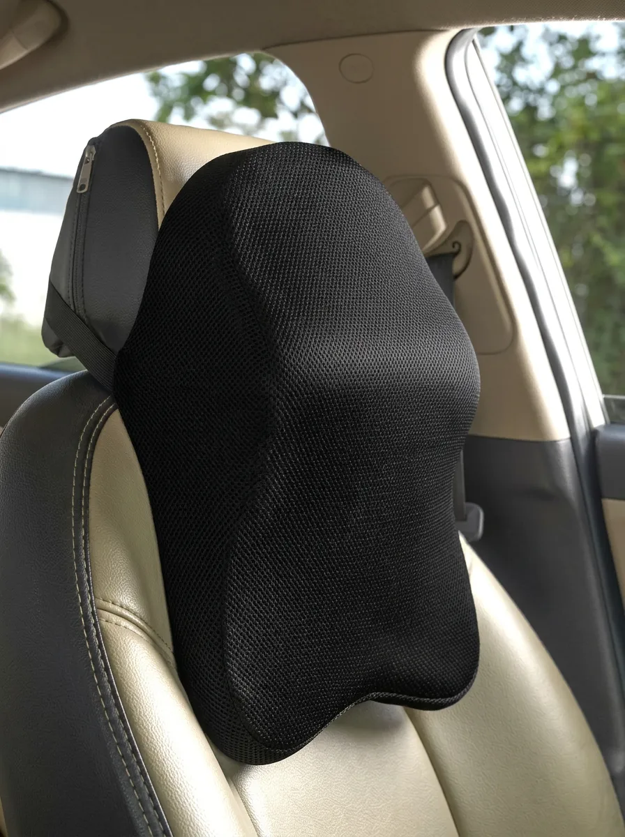 Memory Foam Mesh Car Neck Support Pillow