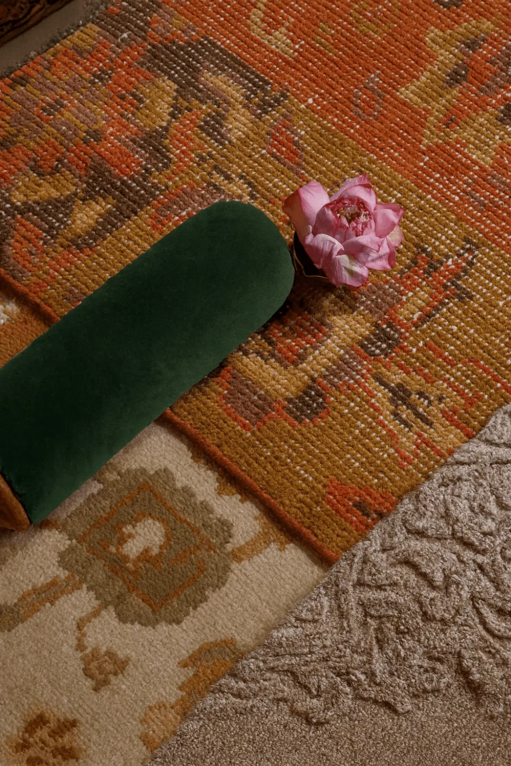 Textured Velvet Bolster Decorative Cushion Cover