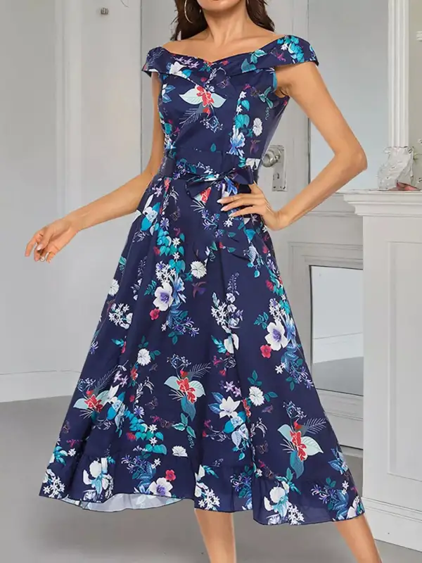 Shoulder Off Shoulder Midi Dress