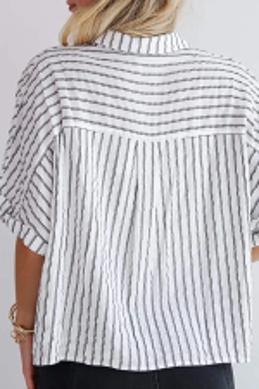 White Striped Blouse