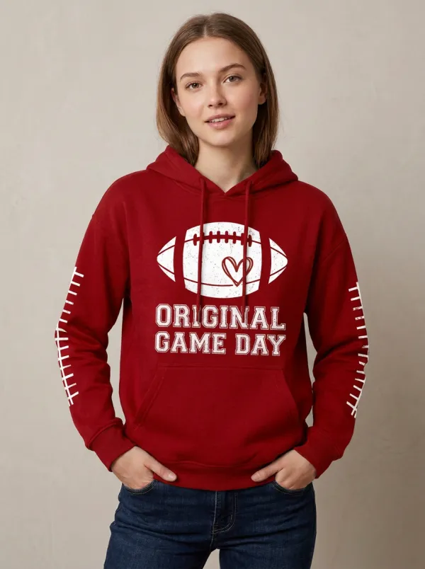 Women's Gridiron Original Day Heart Graphic Hoodie