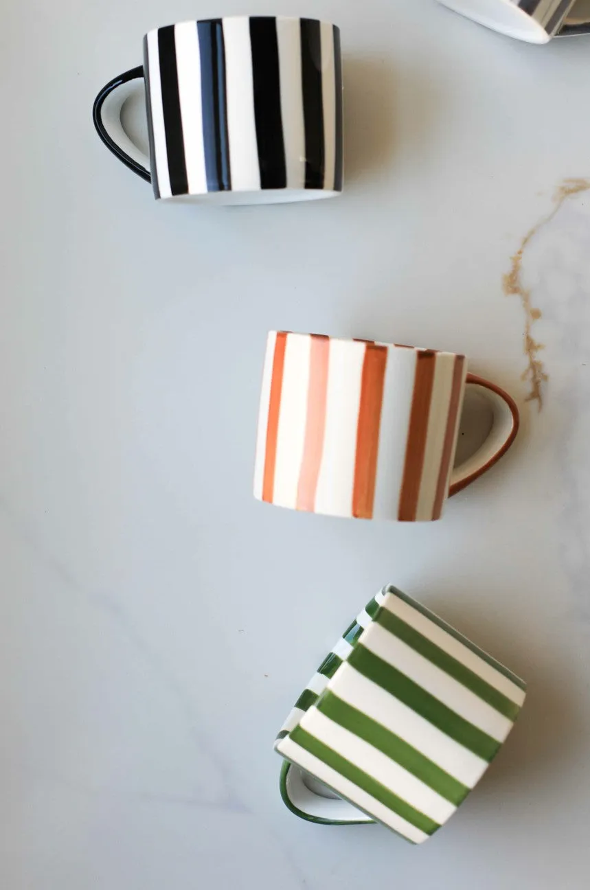 Playful Striped Ceramic Mug