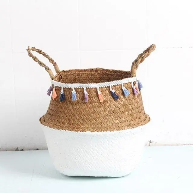 Flexible Woven Seagrass Laundry Basket