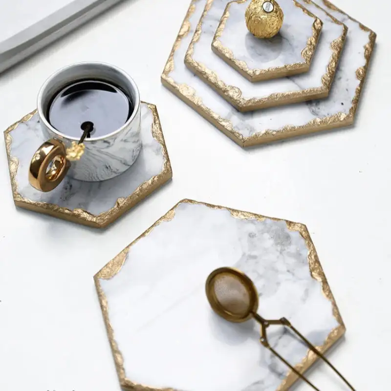 Marble Coasters With Trim