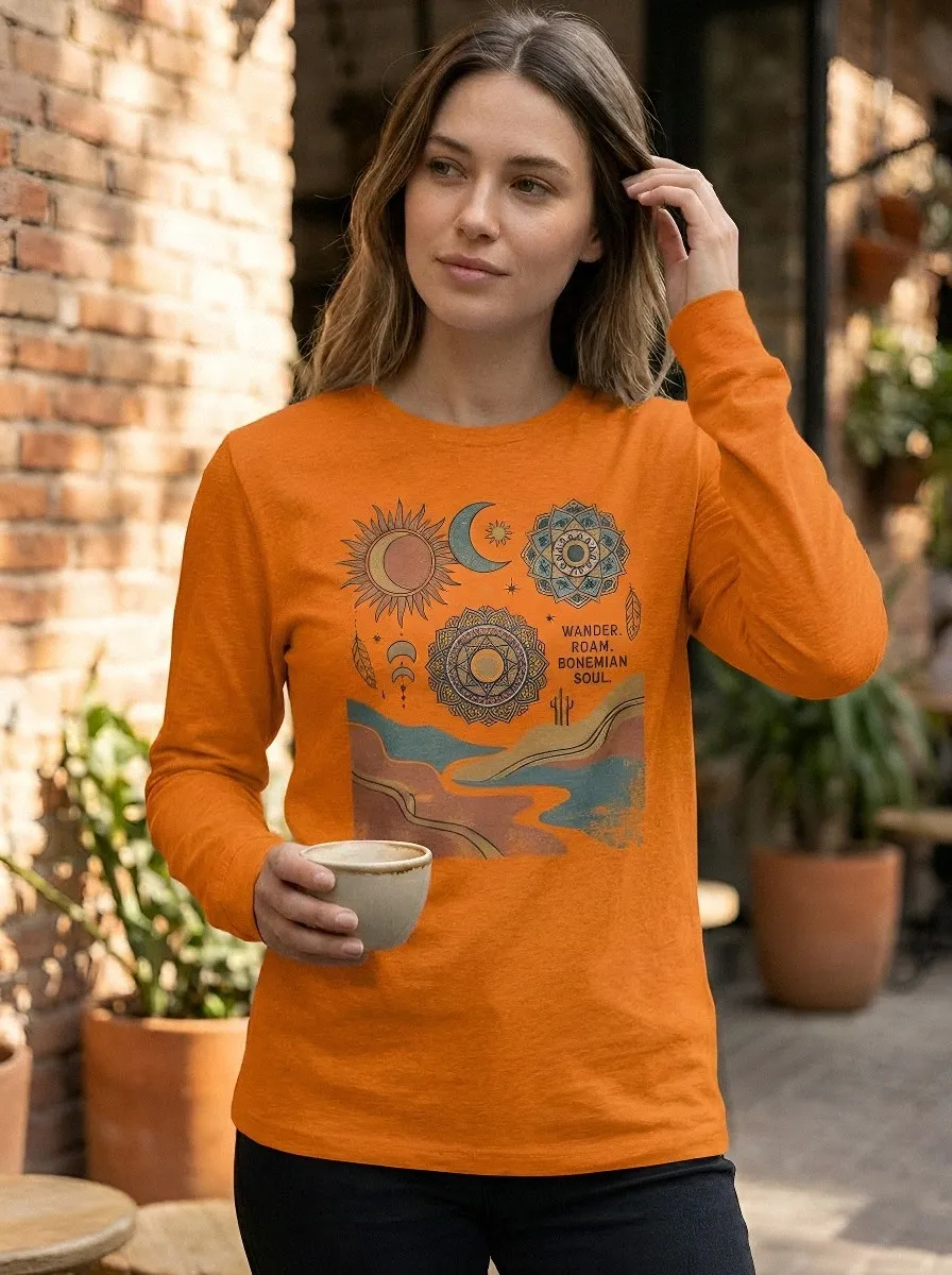 Bohemian Soul Sun T-Shirt Casual