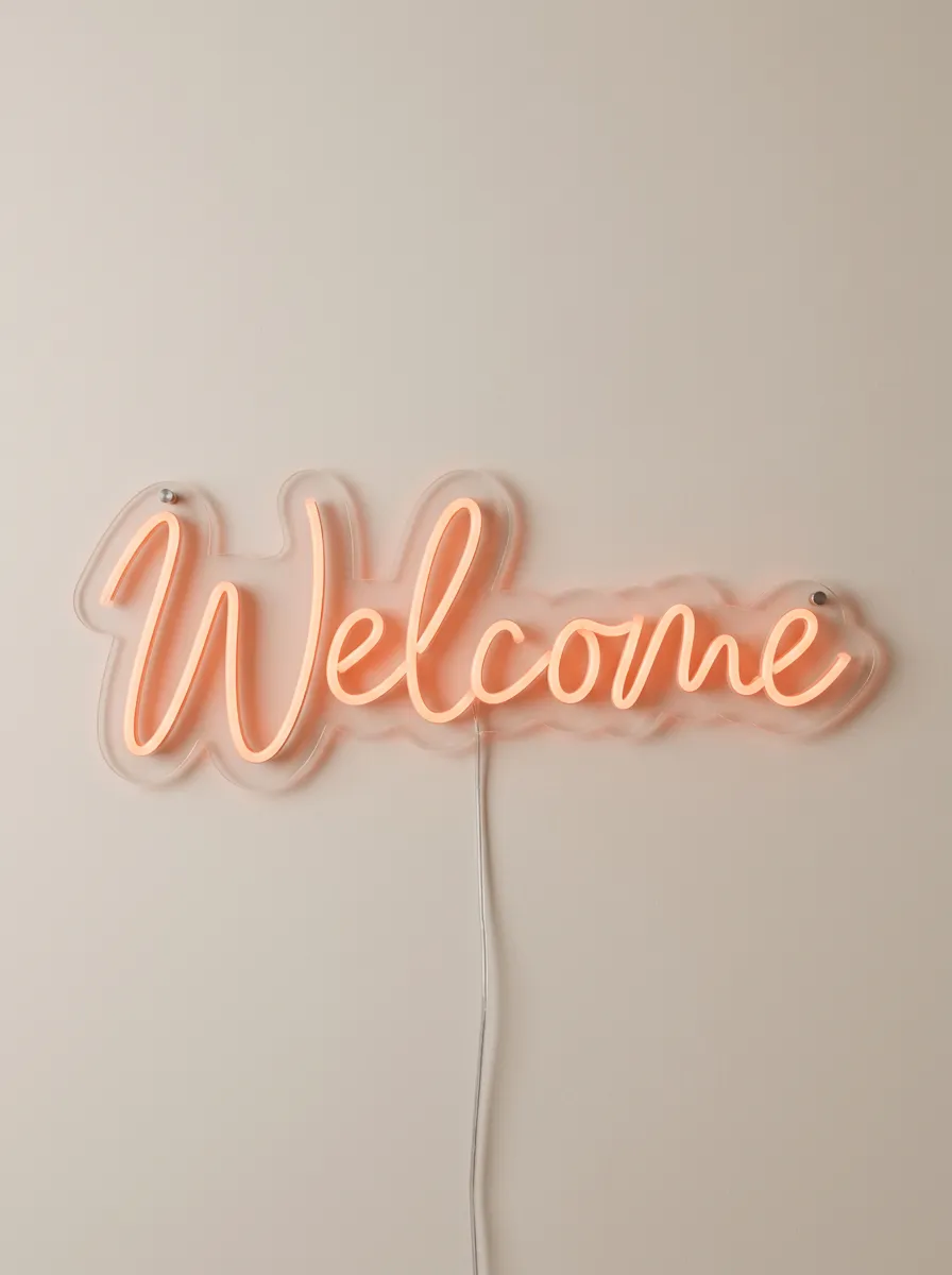 Cursive Welcome Neon Sign