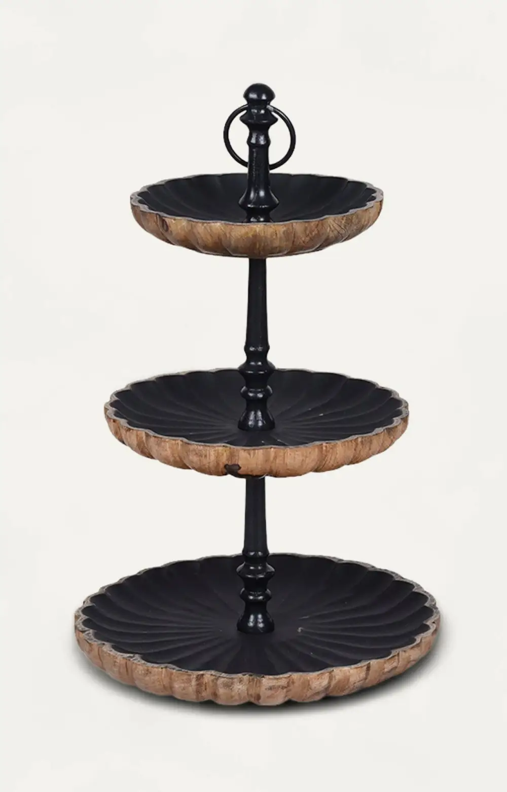 Rustic Mango Wood Tiered Dessert Stand