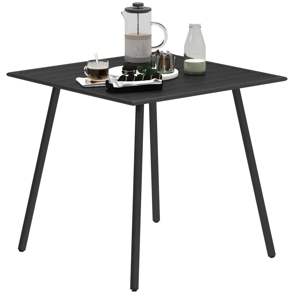 Square Metal Framed Garden Dining Table