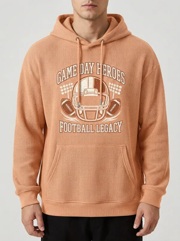 Football Graphic Casual Hoodie