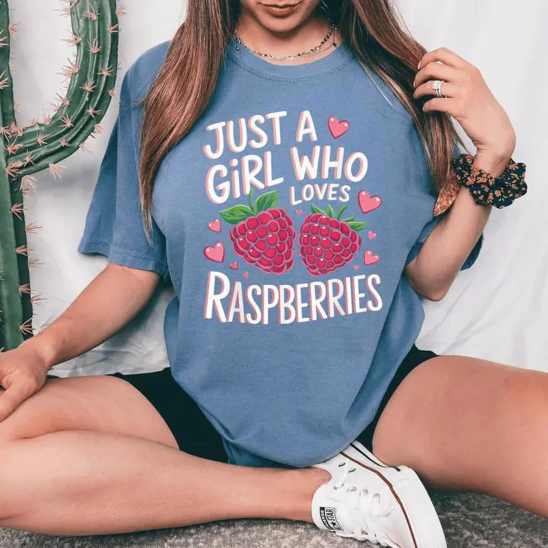 Just A Girl Who Loves Raspberry Raspberry Lovers Ns Women's Oversized Comfort T-Shirt
