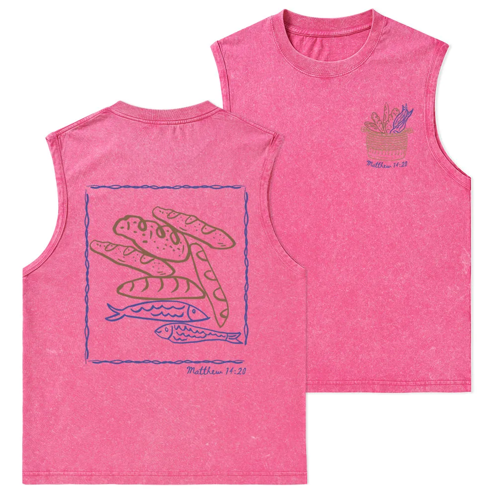 Fish & Loaves Christian Washed Tank Top
