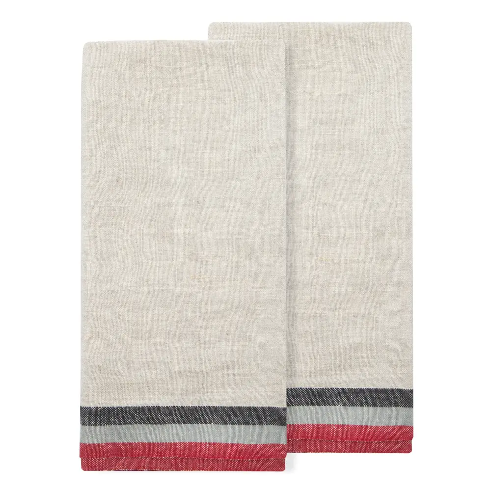 Classic Woven Stripe Tea Towel Set
