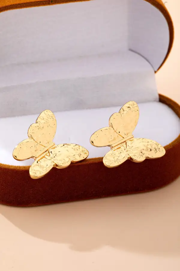 Textured Butterfly Stud arrings