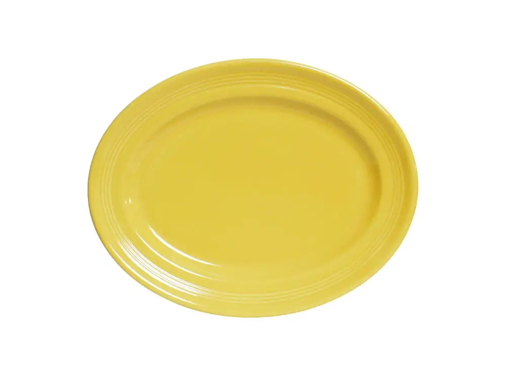 Concentric Pattern Oval Platter