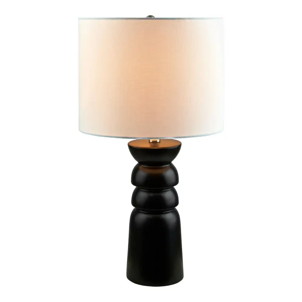 Ceramic Linen Stone Table Lamp