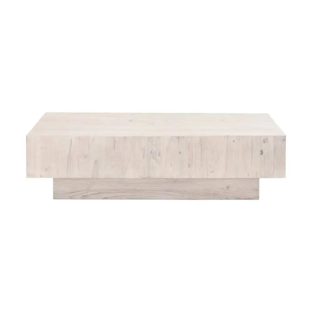 Whitewashed Pine Wood Coffee Table