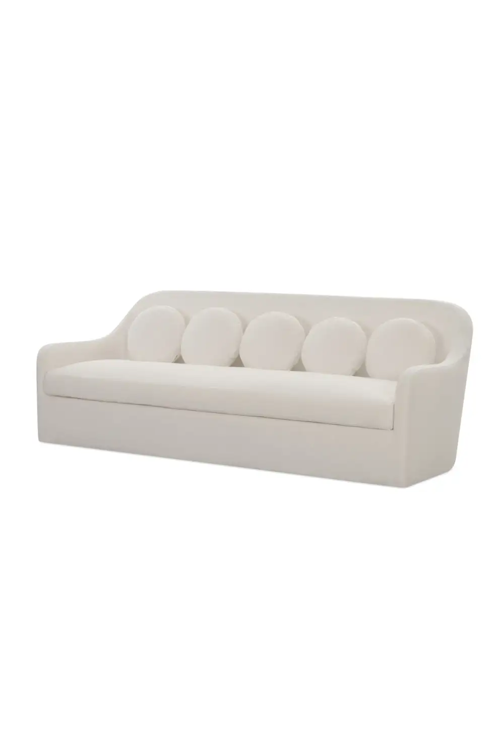 Curved Upholstered Sofa