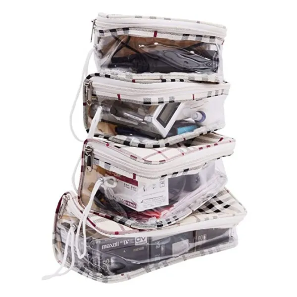 Set of 4 Multipurpose Transparent Travel Pouch