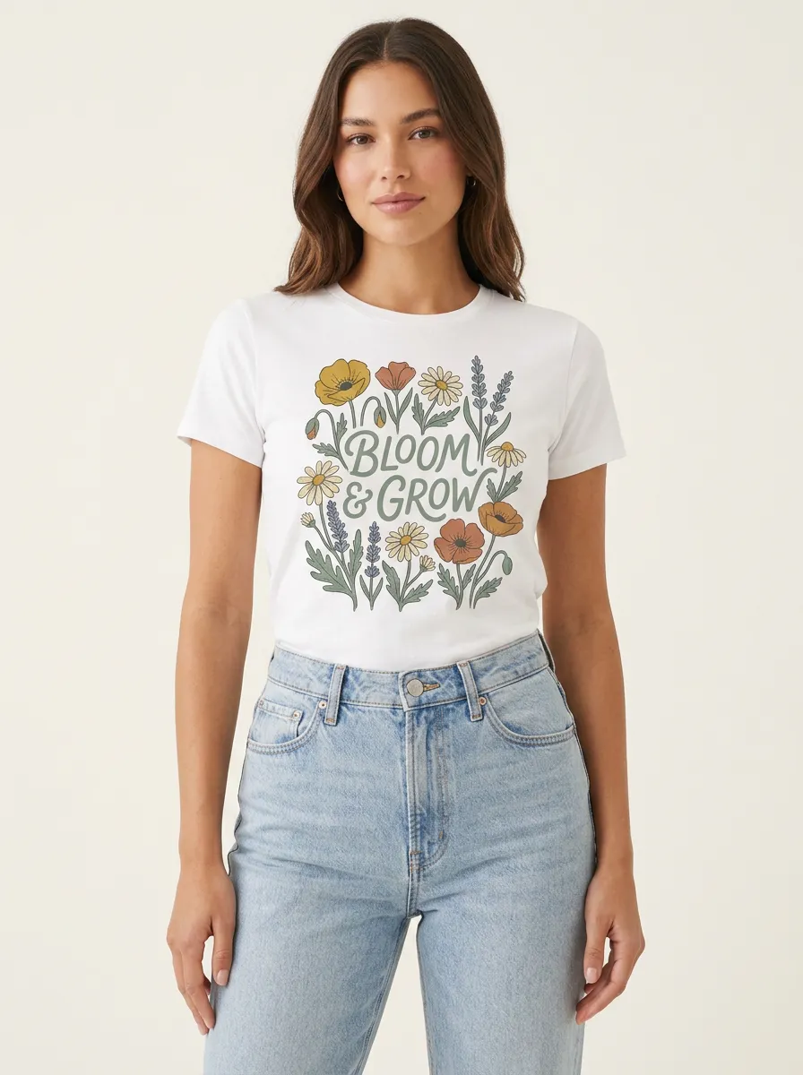 Nature Lover Bloom And Grow Wildflower T-Shirt