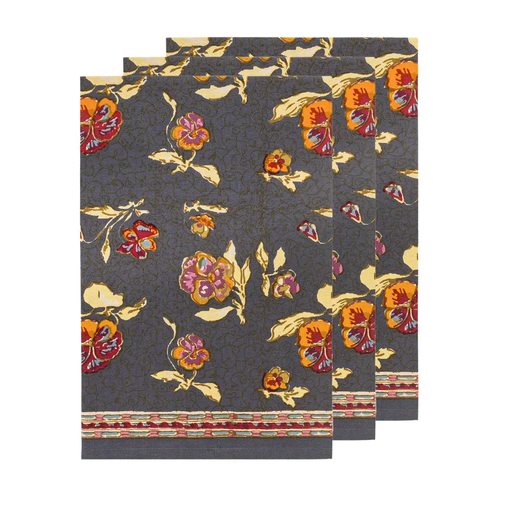 Pansy Floral Tea Towel Set
