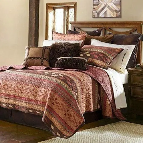 Quilted Striped Bedding Set