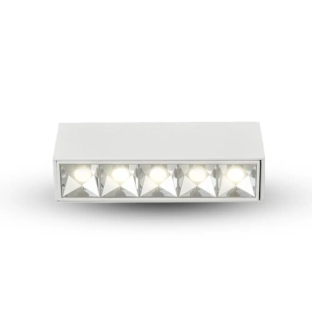 Five-Light LED Fixed Surface Downlight With Trim Beam Angle