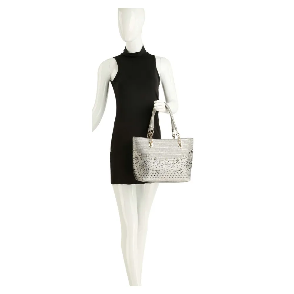 Rhinestone Accent Accented Set Tote Bag