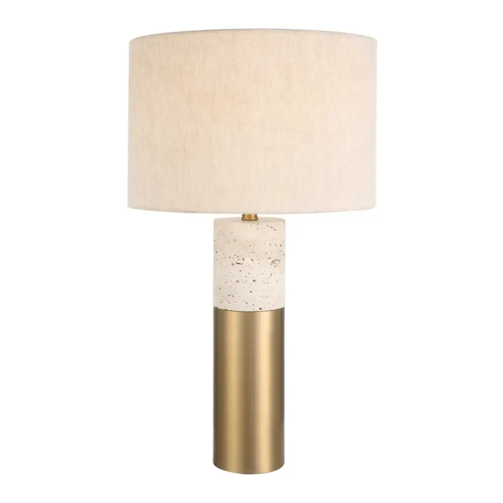 Brass & Stone Table Lamp