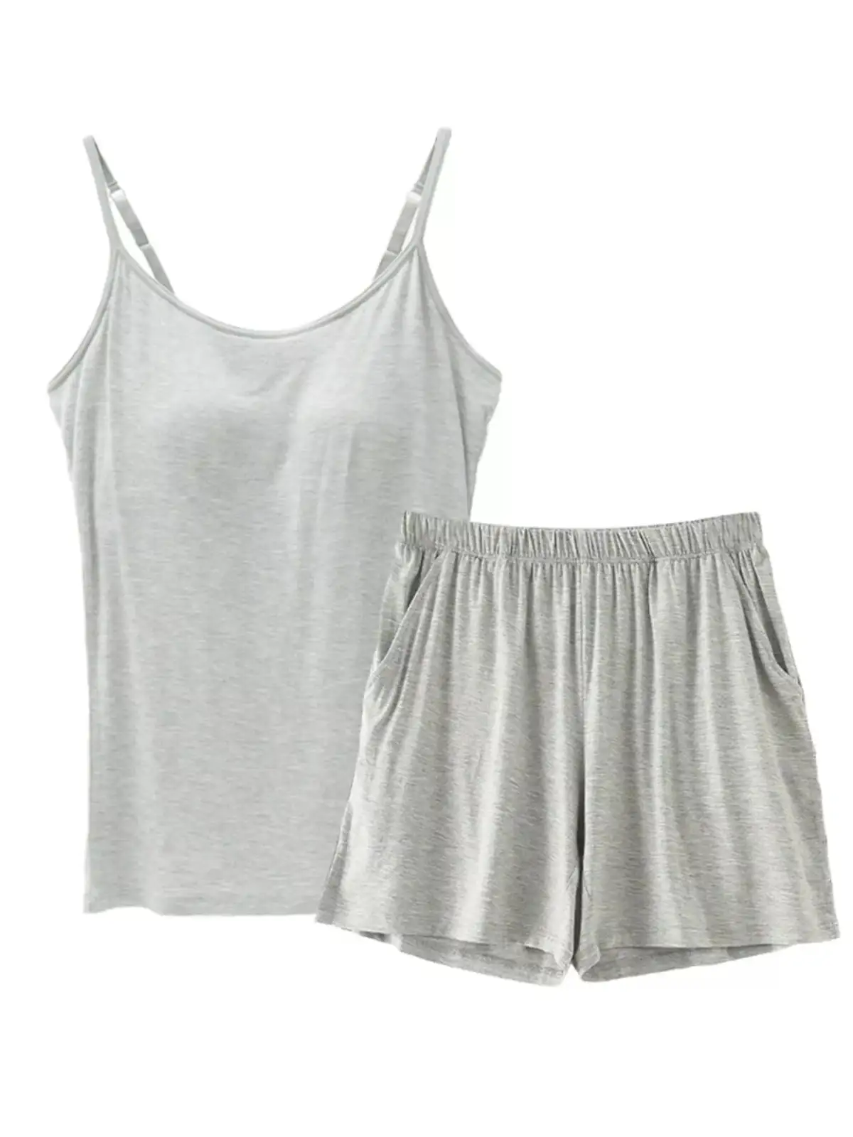 Classic Refined Pocketed Top and Shorts Matching Set