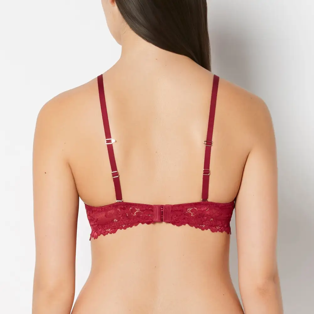 Up Cup Plunge Bra With Romantic Lace